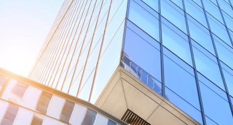 Modern office building with glass facade