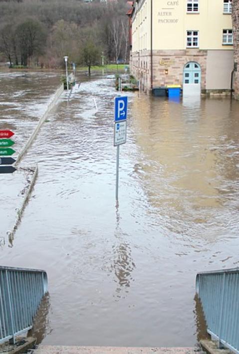 &Uuml;berflutung touristischer Wege