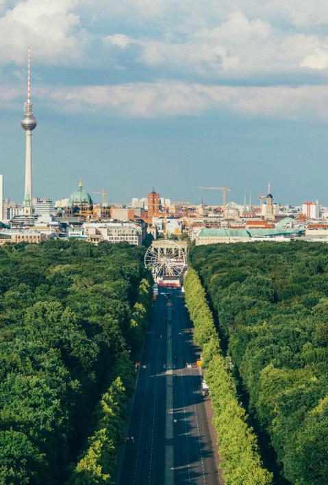 Tiergarten und Skyline Berlin