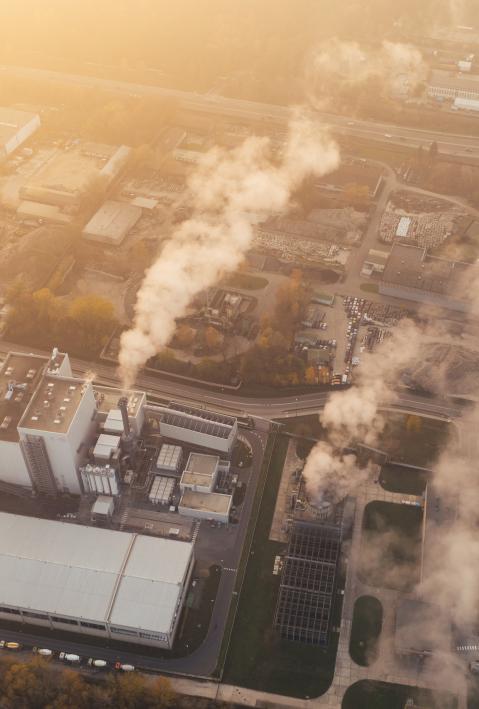 Smoke, pollution, building