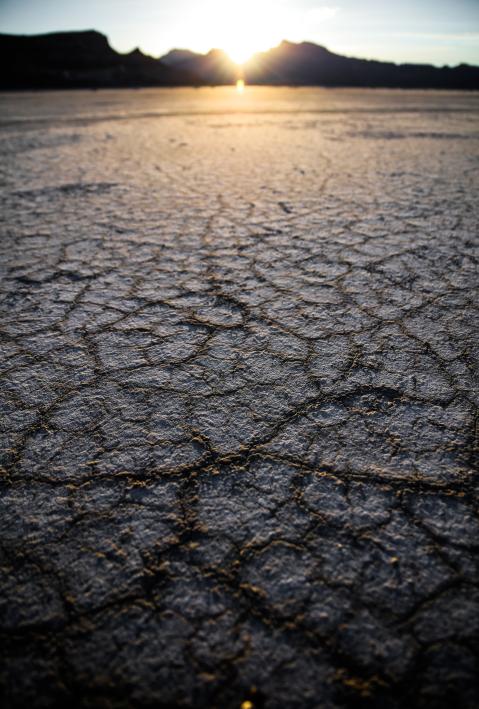 Dried soils near mountain