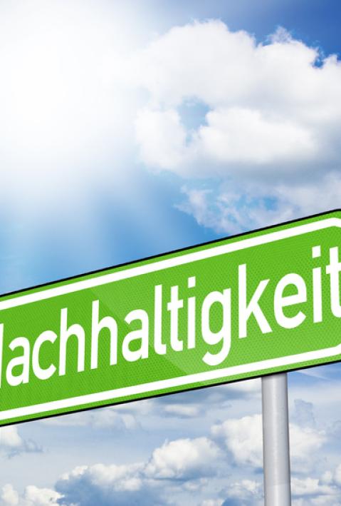 Stra&szlig;enschild Nachhaltigkeit