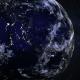 Ein Blick auf die Erde aus dem all bei Nacht