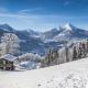 Panoramic view of beautiful mountain landscape in the Bavarian Alps